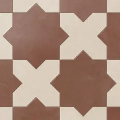 Burnt Umber Star and Frosted Linen Cross