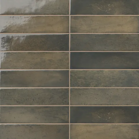 Colby 2 x 10 Glossy Porcelain Subway Tile in Nero