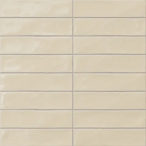 Harper 3 x 12 Glossy Ceramic Tile in Nest Beige