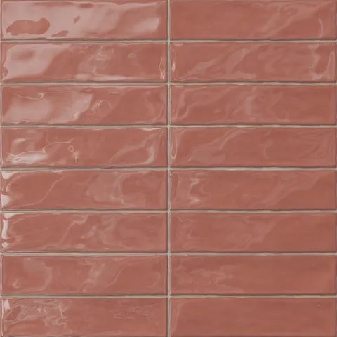 Harper 3 x 12 Glossy Ceramic Tile in Vermilion
