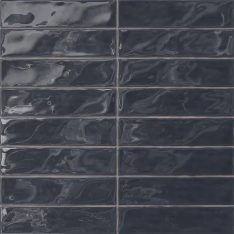 Harper 3 x 12 Glossy Ceramic Tile in Denim