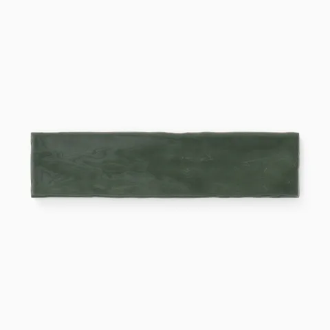 Harper 3 x 12 Glossy Ceramic Tile in Feathered Dark Green