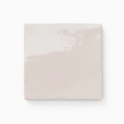 Harper 5 x 5 Glossy Ceramic Tile in Eggshell