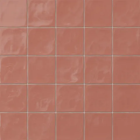 Harper 5 x 5 Glossy Ceramic Tile in Vermilion