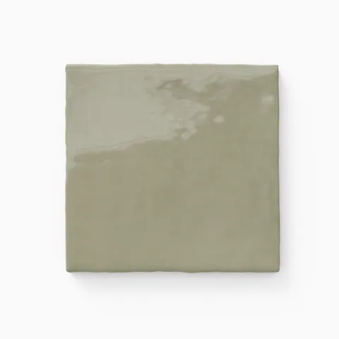 Harper 5 x 5 Glossy Ceramic Tile in Basil