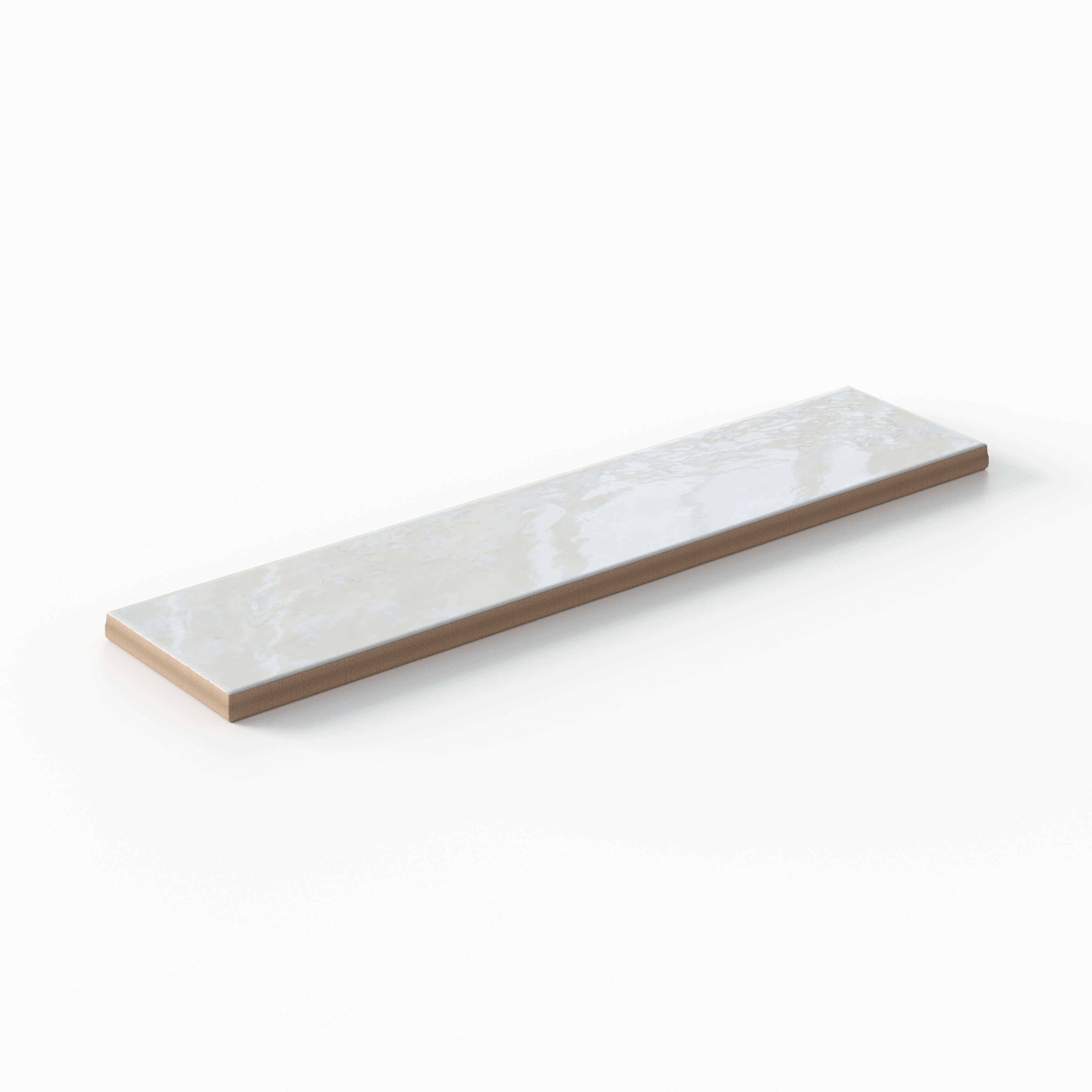 Aurelia 2.5 x 11 Glossy Porcelain Subway Tile in White | Edward Martin