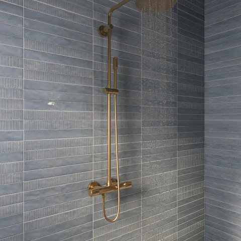 Remi 2 x 17 Glossy Ceramic Tile in Slate