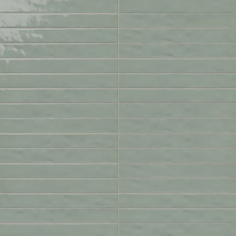 Remi 2 x 17 Glossy Ceramic Tile in Pistachio