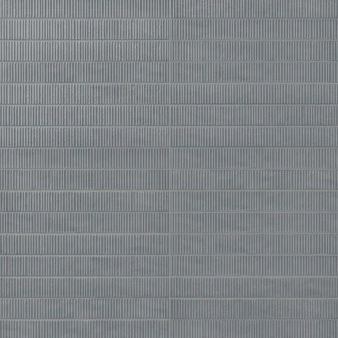 Remi 2 x 17 Glossy Ceramic Tile in Slate Deco