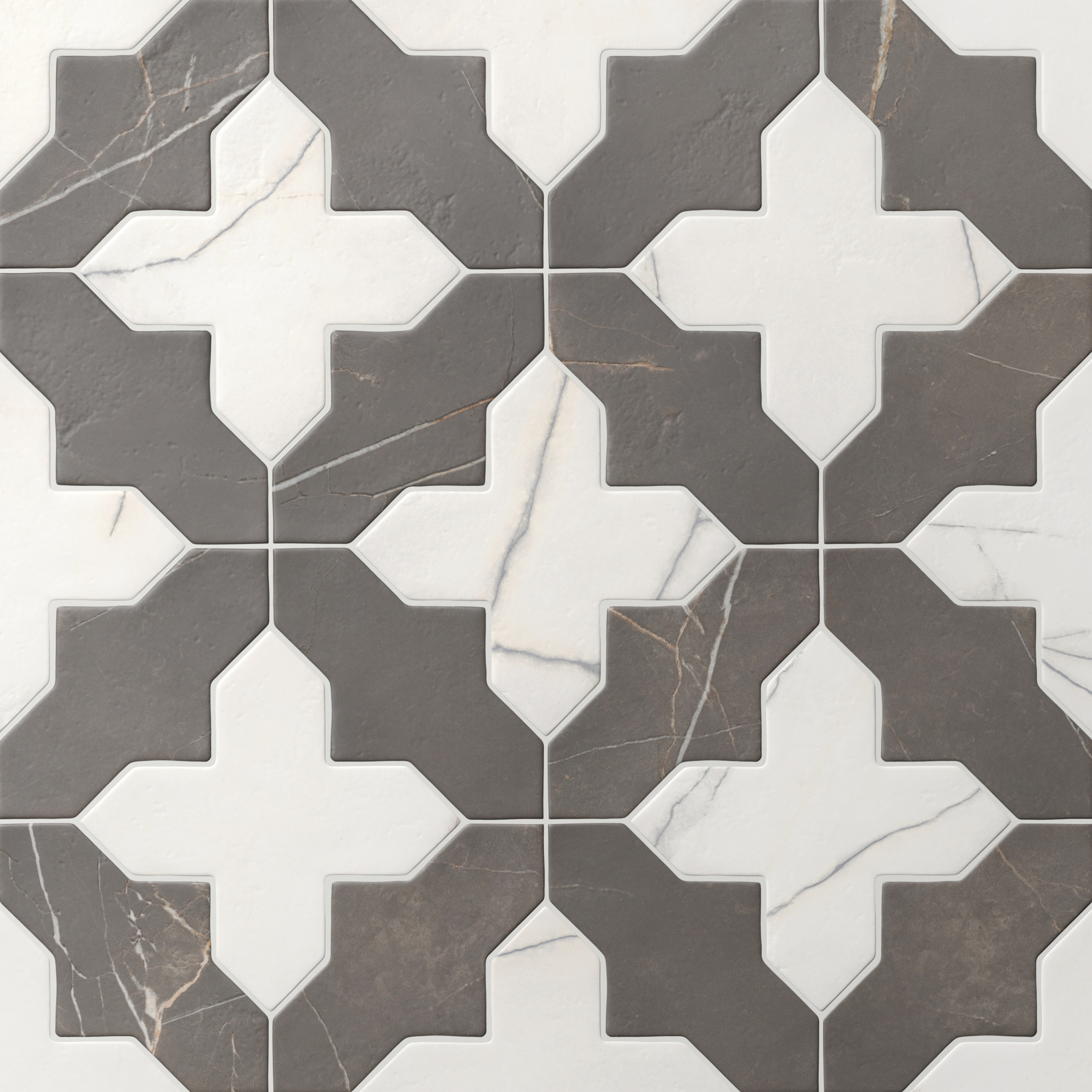 Aslan 8 x 8 Porcelain Tile Shield in Imperial and Cross in