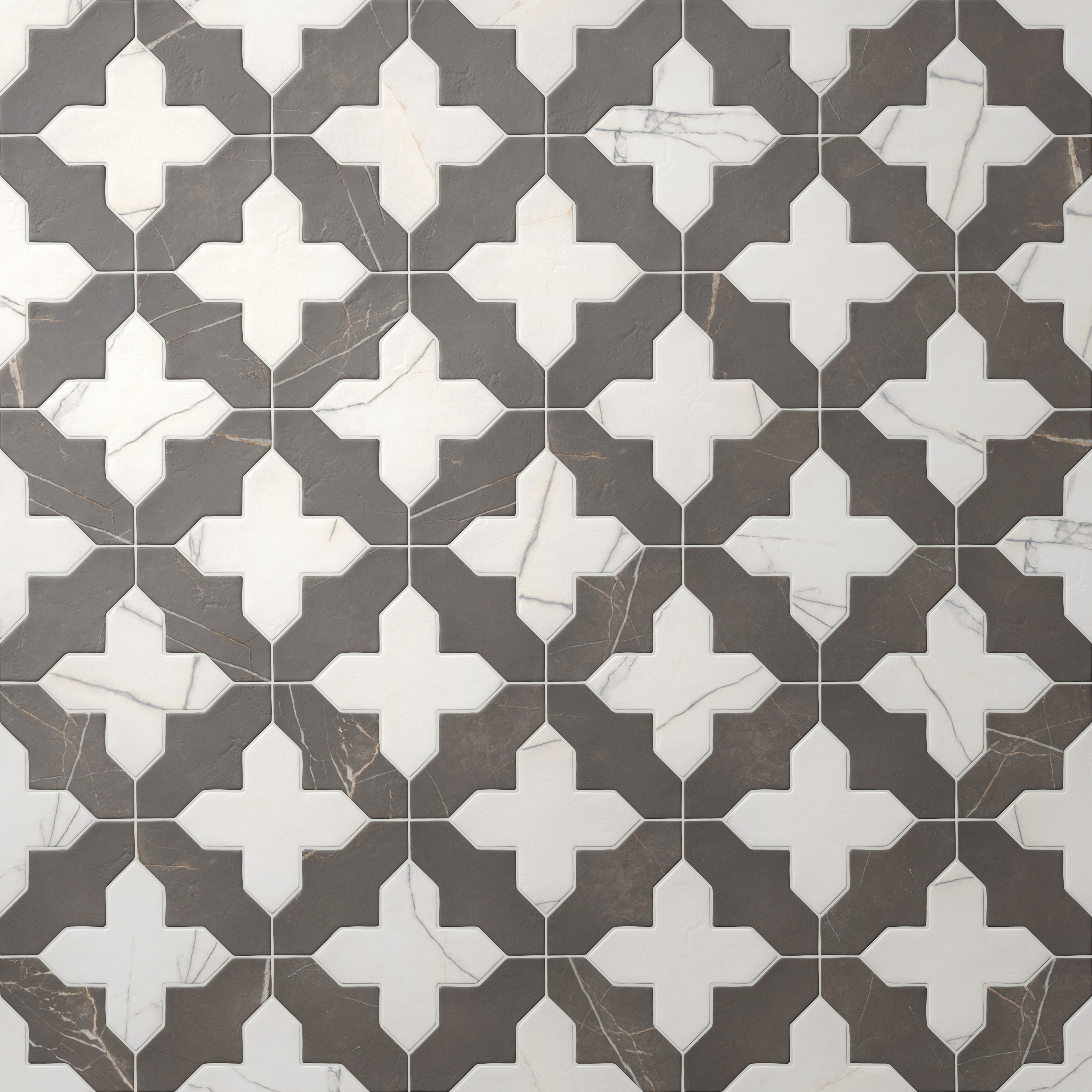 Aslan 8 x 8 Porcelain Tile Shield in Imperial and Cross in