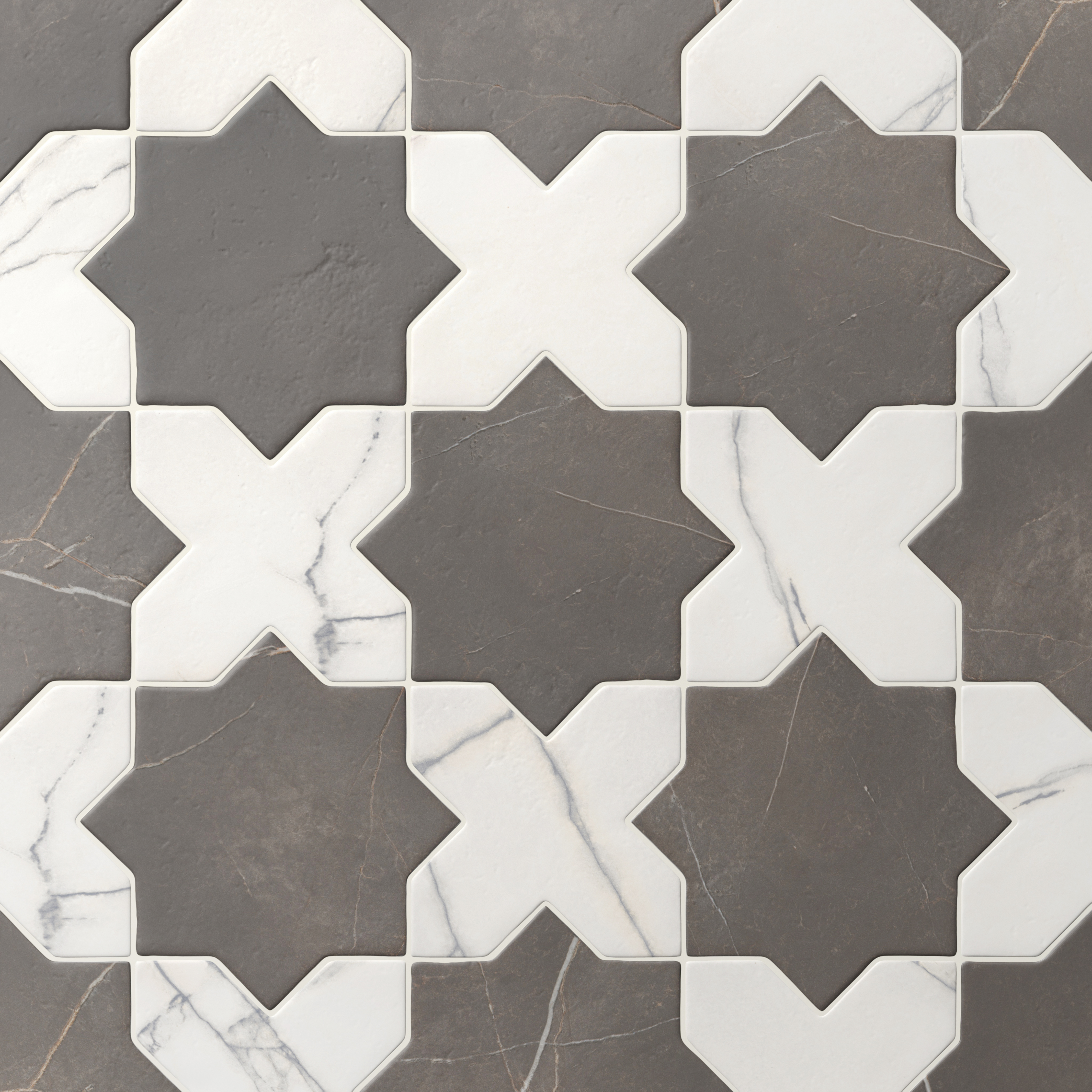 Aslan 6 x 12 Porcelain Tile Star in Imperial and Cross in