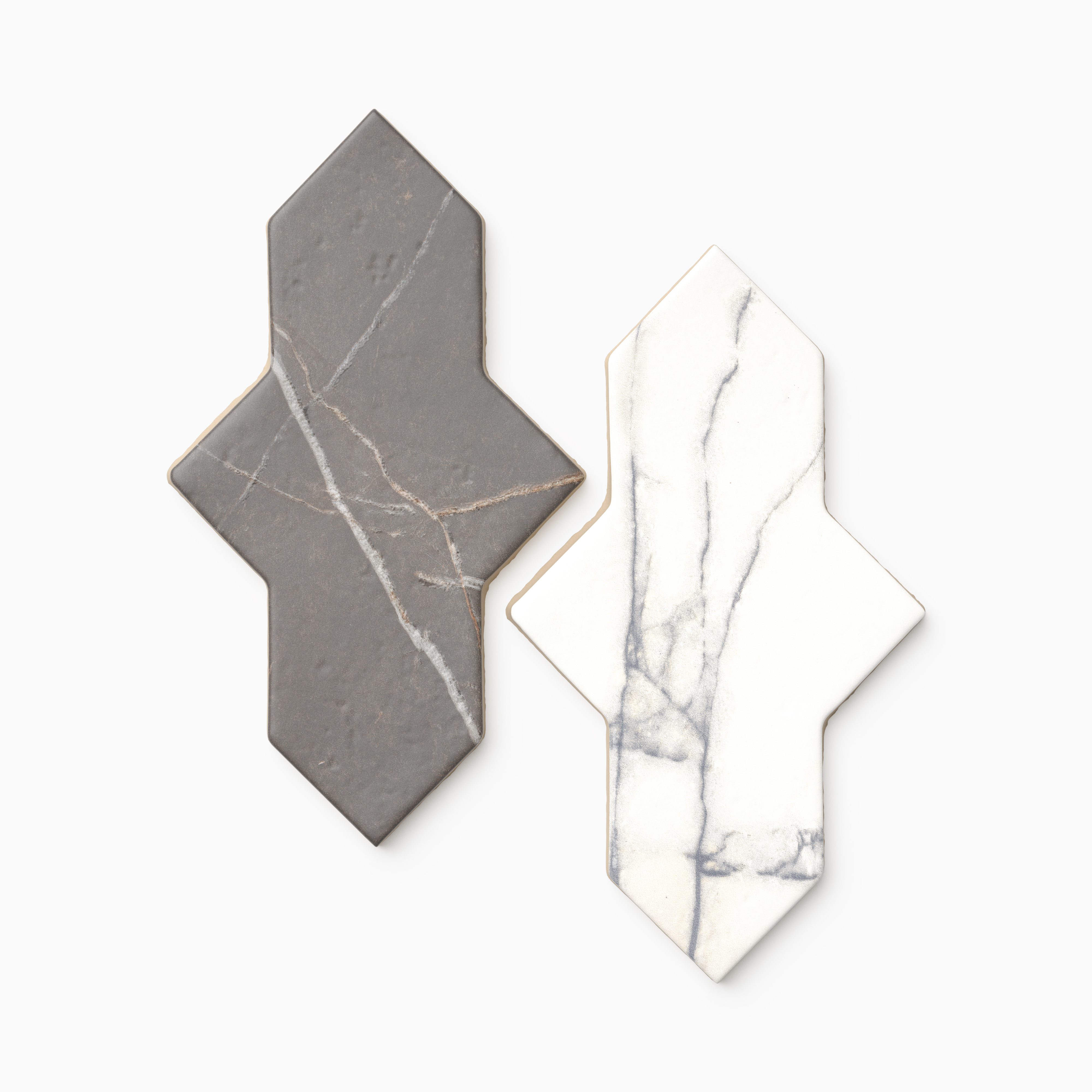 Aslan 2 x 8 Porcelain Tile Shield Checkerboard in Calacatta and