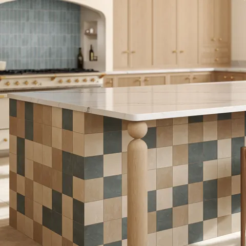 Isabel 6 x 6 Matte Porcelain Tile in Saltwater