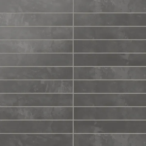 This modern dark gray porcelain subway tile carries subtle, earth-inspired shading and a soft powdery finish, bringing depth and balance to contemporary wall spaces.