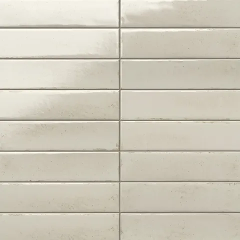Mara 2 x 10 Glossy Ceramic Tile in Sheep's Wool