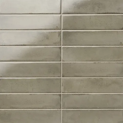 Mara 2 x 10 Glossy Ceramic Tile in Natural Grey