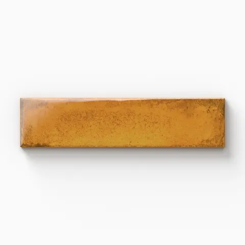 Mara 2 x 10 Glossy Ceramic Tile in Saffron Yellow