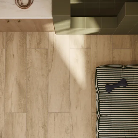 Nora 8 x 48 Matte Porcelain Tile in Crema