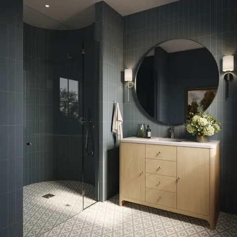 Merrick 3 x 11 Matte Porcelain Tile in Ska Blue
