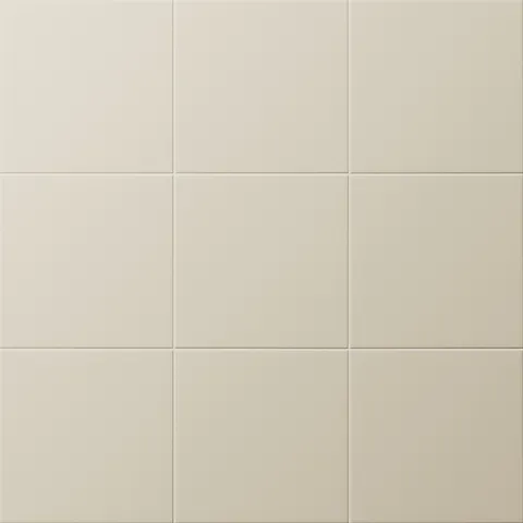 Matte beige square tiles offer a clean, minimal backdrop—perfect for classic, modern, or transitional bathroom designs.
