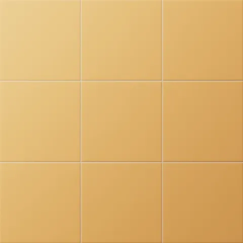 Yellow-orange hue square tiles with a smooth matte finish, perfect for adding warmth and sunlit character to any space.