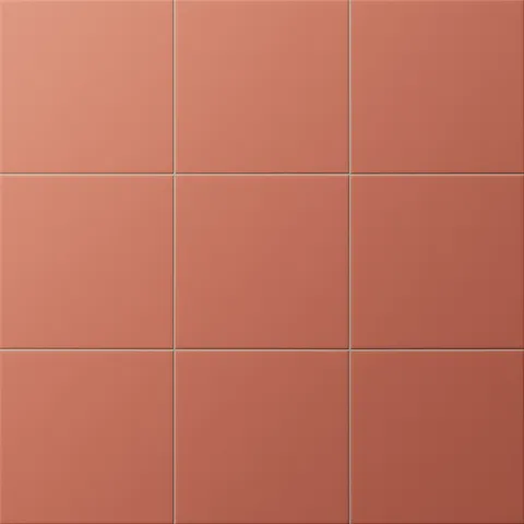 Matte square tiles with warm, earthy red tones, perfect for adding rustic charm to floors or feature walls.
