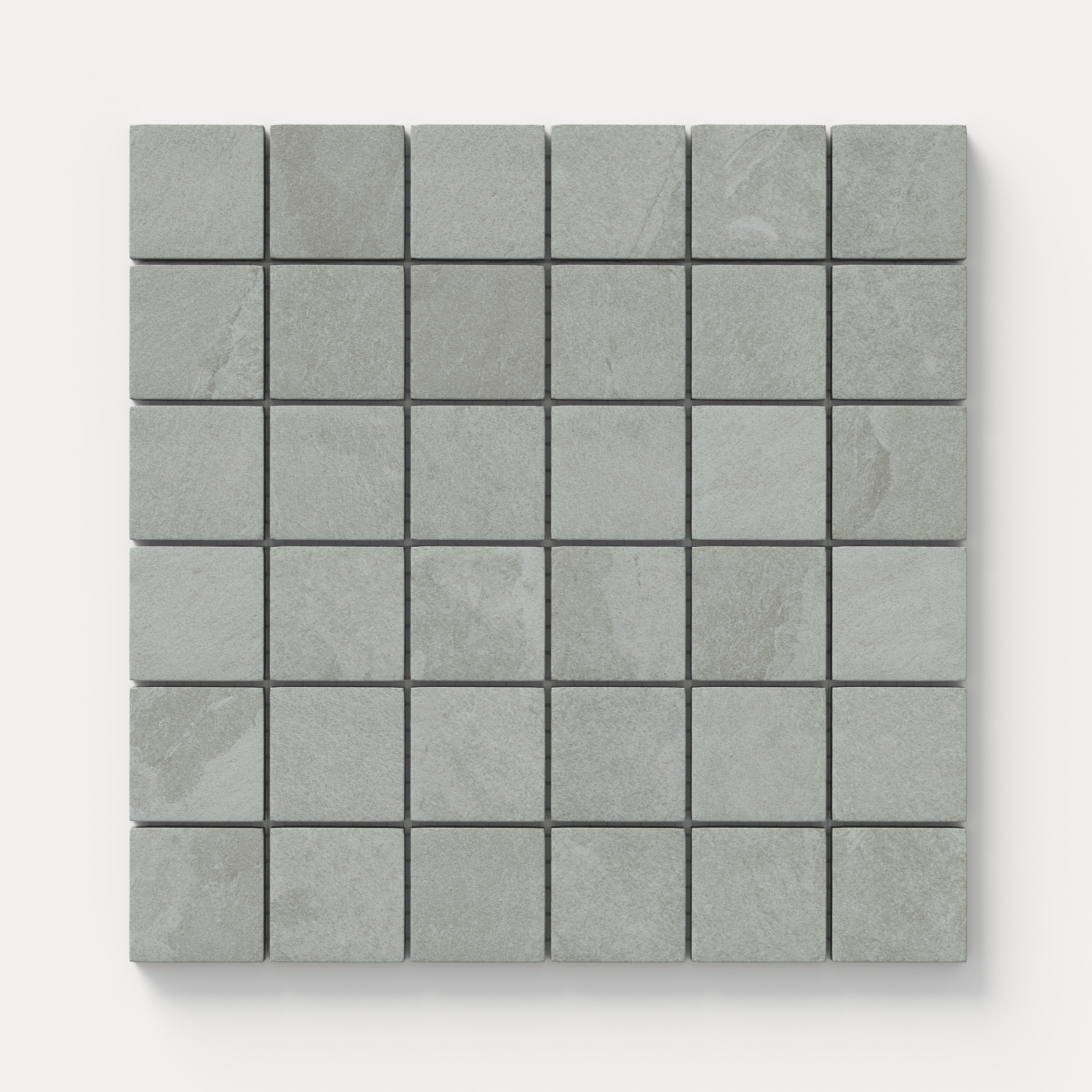 Bryce 2 x 5 Satin Ceramic Picket Mosaic in Greige | Edward Martin