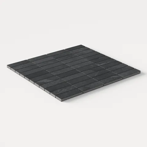 Aurora 1 x 3 Matte Porcelain Mosaic Tile in Lava