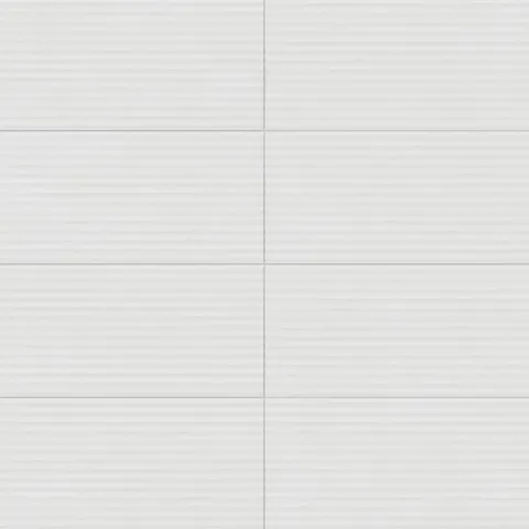Kai 12 x 24 Fluted Matte Porcelain Tile in Whisper