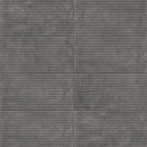 Kai 12 x 24 Fluted Matte Porcelain Tile in Moka