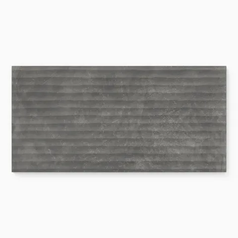 Kai 12 x 24 Fluted Matte Porcelain Tile in Moka