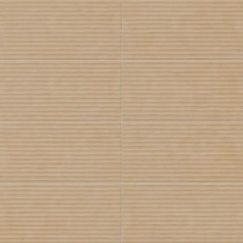Kai 12 x 24 Fluted Matte Porcelain Tile in Buttercup
