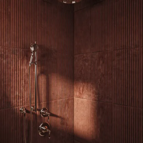 Kai 12 x 24 Fluted Matte Porcelain Tile in Marron