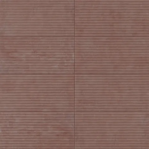 Kai 12 x 24 Fluted Matte Porcelain Tile in Marron