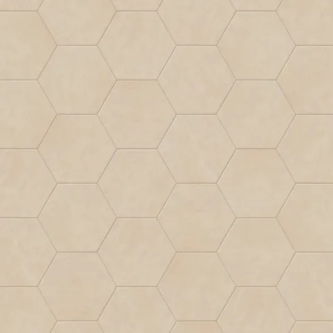 Kai 10 x 10 Matte Porcelain Hexagon Tile in Almond