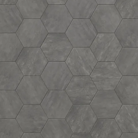 Kai 10 x 10 Matte Porcelain Hexagon Tile in Moka
