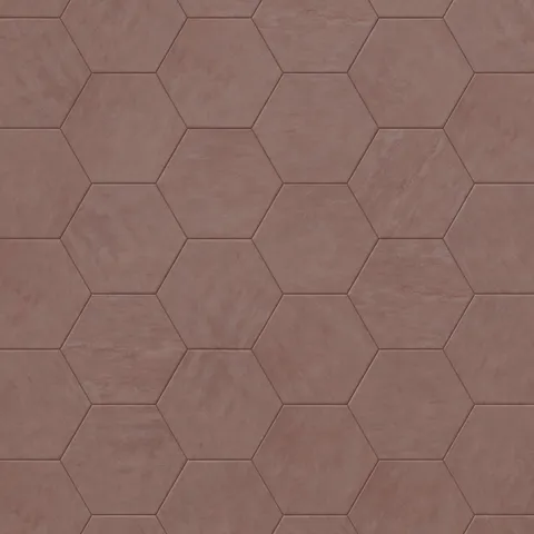 Kai 10 x 10 Matte Porcelain Hexagon Tile in Marron