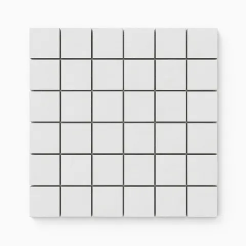 Kai 2 x 2 Matte Porcelain Mosaic Tile in Whisper