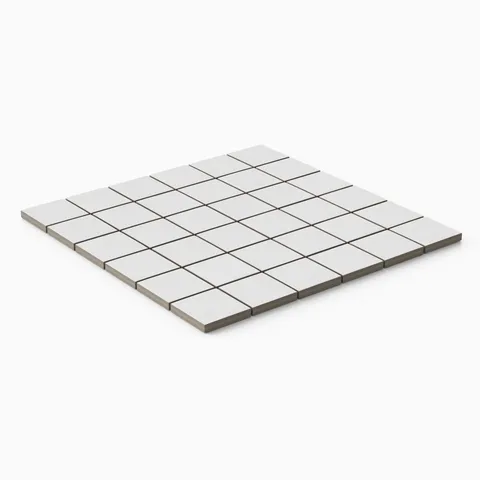 Kai 2 x 2 Matte Porcelain Mosaic Tile in Whisper