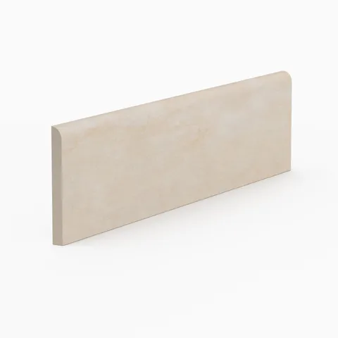 Kai 3 x 12 Bullnose Matte Porcelain Tile in Alabaster