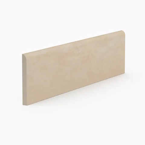 Kai 3 x 12 Bullnose Matte Porcelain Tile in Almond