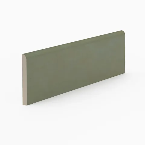 Kai 3 x 12 Bullnose Matte Porcelain Tile in Jade