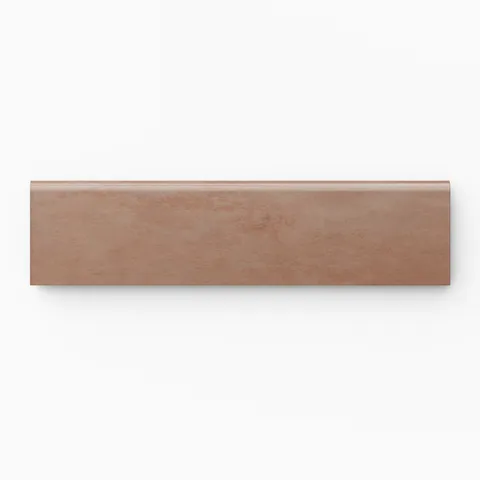 Kai 3 x 12 Bullnose Matte Porcelain Tile in Terracotta