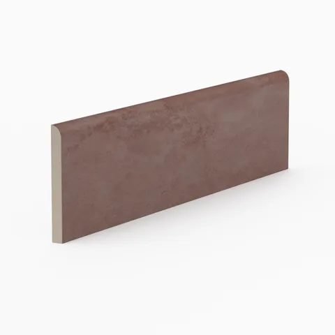 Kai 3 x 12 Bullnose Matte Porcelain Tile in Marron