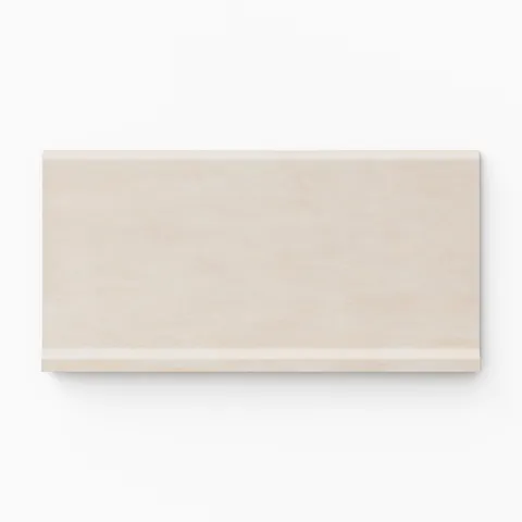 Kai 6 x 12 Cove Base Matte Porcelain Tile in Alabaster