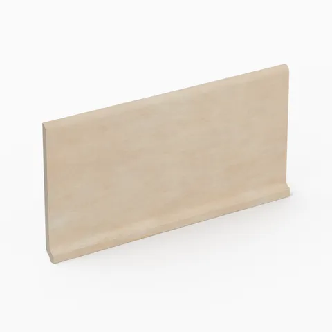 Kai 6 x 12 Cove Base Matte Porcelain Tile in Almond
