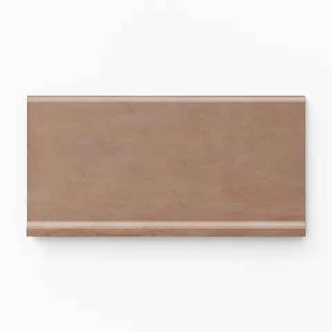 Kai 6 x 12 Cove Base Matte Porcelain Tile in Terracotta