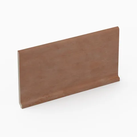 Kai 6 x 12 Cove Base Matte Porcelain Tile in Terracotta