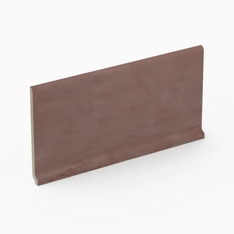 Kai 6 x 12 Cove Base Matte Porcelain Tile in Marron
